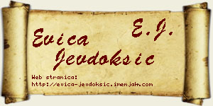 Evica Jevdoksić vizit kartica